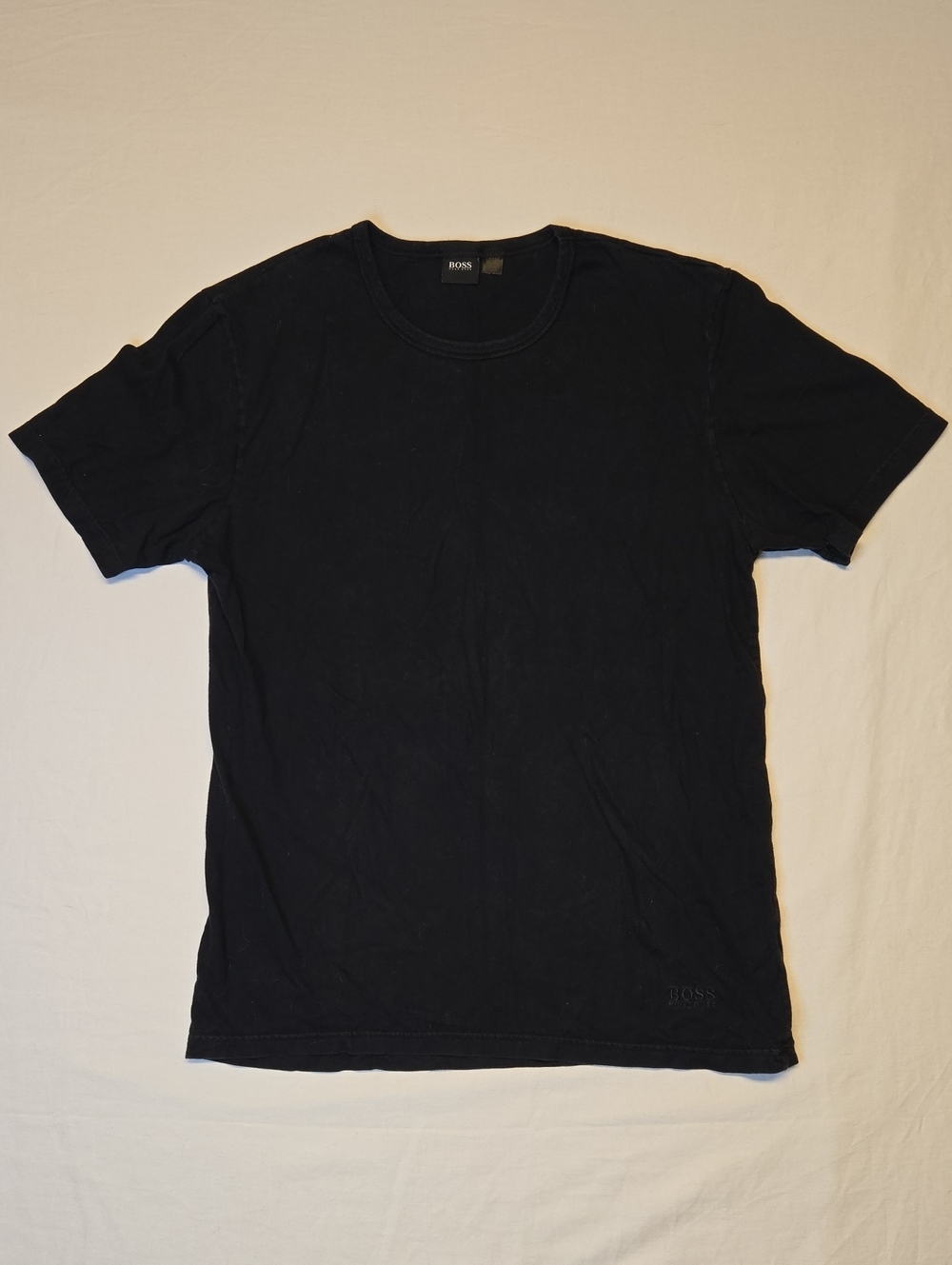 Hugo Boss Black Cotton Short Sleeve Embroidered Logo Crewneck T-Shirt